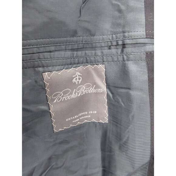 VINTAGE Brooks Brothers Sport Coat 44 Blazer Wool Pinstripe Union Made - Picture 12 of 16